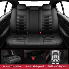 Subaru Impreza Seat Covers 2004-2026 Waterproof Leather Airbag Full Set Black
