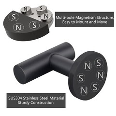4PC Magnetic Coats Hanger Metal Utility Organizer Storage Hooks Hallway Door