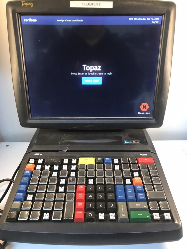 Verifone Topaz XL CC NO 04-068, POWERS ON, UNTESTED OFFERS WELCOME!