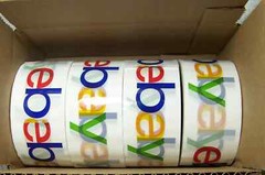 4 Rolls Ebay Shipping Tape Classic 4 color 2″ x 75 Yard Branded Packaging BOPP