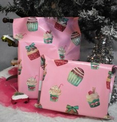 Cute Christmas Cupcake Sealable Poly Mailer Gift Bag Pack Size 10X13 inches