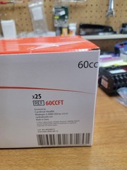 Cardinal 60cc Piston Irritation Syringe 60mL SYRINGE ONLY, Sterile, 25pk