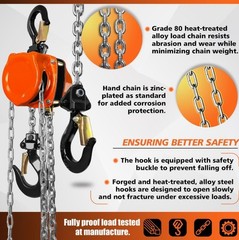 YATOINTO Chain Hoist 1/2 Ton (1100Lbs) Capacity 20FT, Manual Hand Lift Chain …