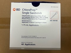 BD Chloraprep 1.75 ml Swabstick Ref# 930100 *Sterile* Box Of 48. Free Shipping