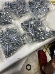 Hex 1/4”x2” Rubber Washer Head Pole Gripper Roofing Screws Galvanized Coated #10