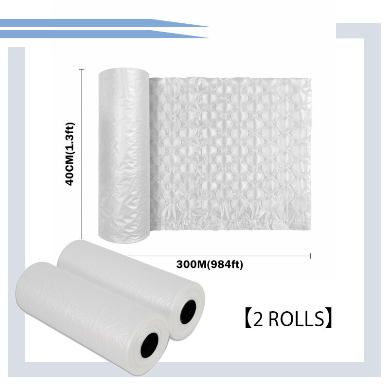 1968 Ft Air Cushion Machine Film Air Bubble Pillow Wrap Packing Padding x 2Rolls