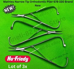 Lot of 3 Pcs Hu Friedy Mathieu Narrow Tip Orthodontic Plier 678-330 Brand New