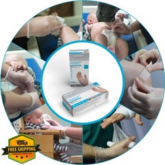 AMMEX Clear Vinyl Exam Gloves Medium 3 Mil Latex-Free Food-Safe 100ct