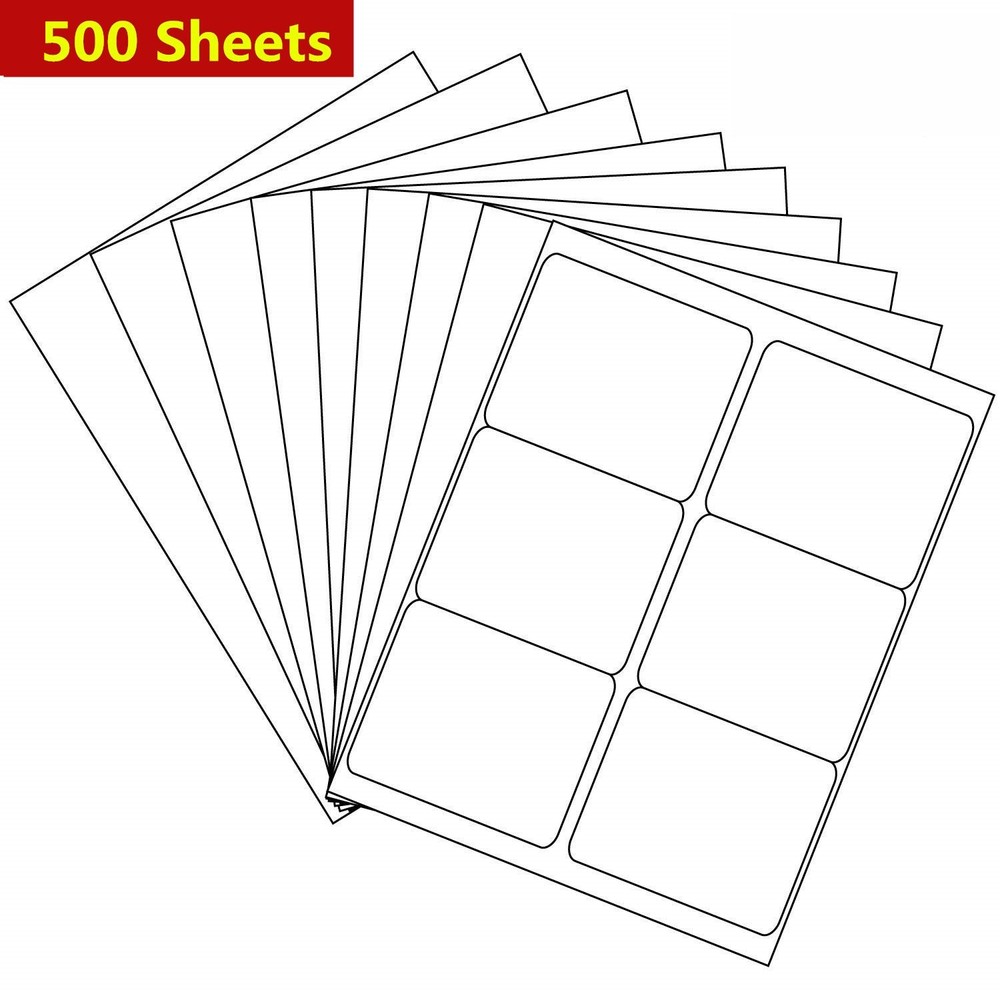 6 Label Per Sheet 4″ x 3.3″ Premium Address Shipping Labels Self Adhesive InkJet