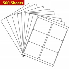 6 Label Per Sheet 4″ x 3.3″ Premium Address Shipping Labels Self Adhesive InkJet