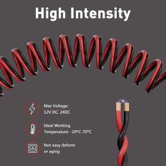 12/2 Gauge 25 FT Red Black Hookup Electrical Wire Cable Strips Extension Cord…