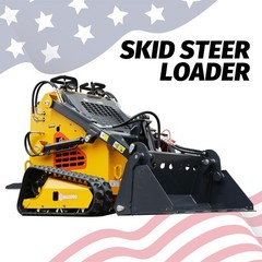 New Skid Steer Loader 24HP 4-in-1 Bucket 3-stage hydraulic pump Free Shipping