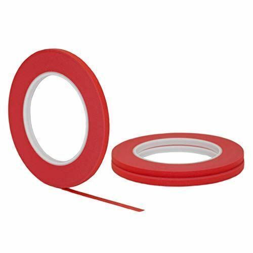 3 pack 1/4″ .25 inch x 60yd (6mm x 55m) Thin STIKK Red Painters Masking Tape