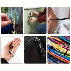 Self-Locking Ties with 17-176 lbs Tensile Strength, for Indoor and Outdoor