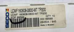 10 NEW SECO LCMF 160608-0600-MT 883 CARBIDE GROOVING INSERTS. GRADE: TP200