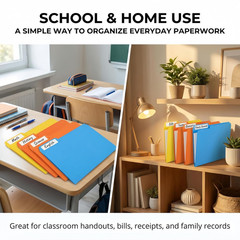 Colored File Folders 120 Pack Letter Size 8.5 x 11 Manila Folders with 1/3 Cut