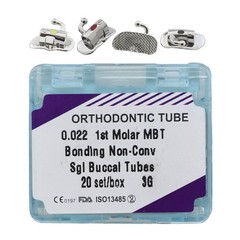 80Pcs Dental Orthodontic Buccal Tubes 1st 2nd Molar Bondable Roth MBT 0.022 3G