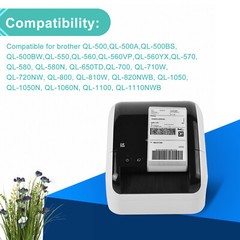 5ROLLS 62mmx100mm Shipping Label 2-3/7″x4″ Compatible Brother QL-810W DK-1202