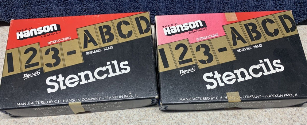 Hanson 3″ Number & 3″ Letter Brass Stencil Set (NEW) 10013 & 10033