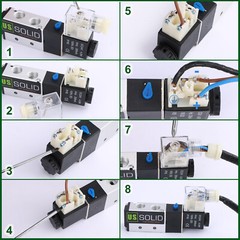 U.S. Solid 1/4″ Pneumatic Electric Solenoid Valve 5 way 2 Position DC 12V, Air
