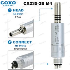 COXO Dental Contra Angle Straight Handpiece Fiber Optic 1:1 Inner Channel E Type