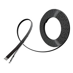 24 Gauge Silicone Ribbon Cable Flexible 4P Black 25 ft Flat Cable 24AWG Stranded