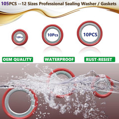 195 PCS AC Seal Kit O-Ring Gasket Assortment Automotive Air Conditioning R134a