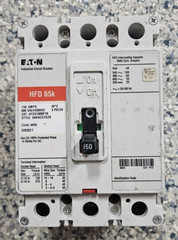 Eaton HFD 65k 3-Pole Industrial Circuit Breaker 150A/125A 600VAC/250VDC