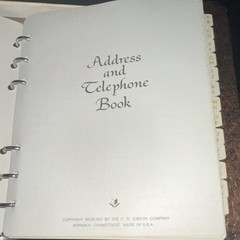 C.R. Gibson Illustrated Address & Telephone Book 6-Ring A-Z Binder Brown