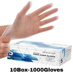 1000 Clear Vinyl Exam Gloves Powder Free Small Disposable Medical Gloves