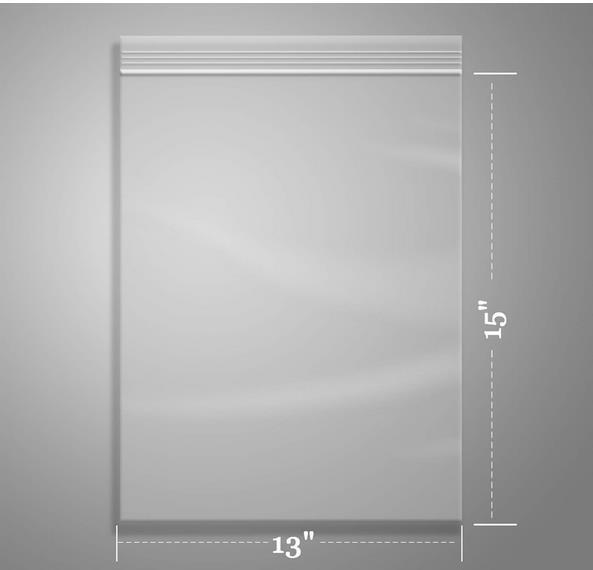 1000-13″ x 15″ RECLOSABLE CLEAR ZIP SEAL LOCK BAGS 2 MIL ZIPPER POLY BAGGIES