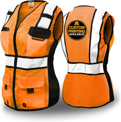 – Charlotte, NC – Roadboss Economy & Premium Safety Vest for Women [SNUG-FIT] Cl