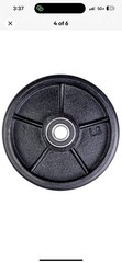 Pallet Jack/Truck Steering Wheels 7″ Set with Axle, Missing 1 Protective Cap