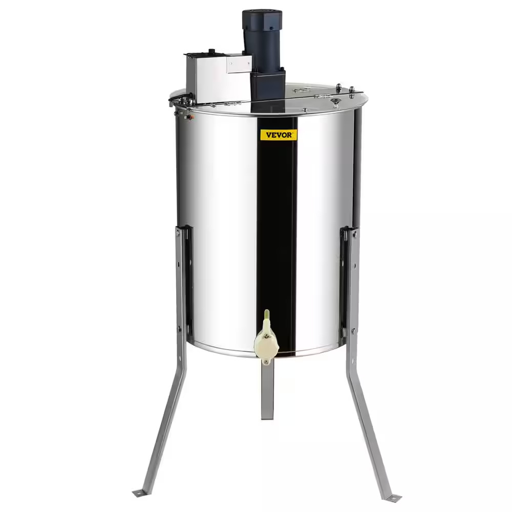 Electric Honey Extractor, 4/8 Frames Stainless Steel Spinner for Beekeeping, Hei