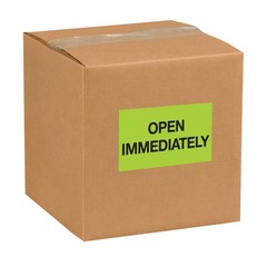 Tape Logic Aviditi Tape Logic 3″ x 5″,”Open Immediately” Fluorescent Green Wa…