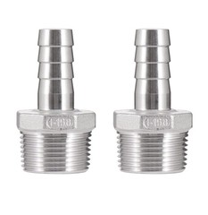 Stainless Steel Hose Barb Fitting,5/8″ Hose Barb to 1″ Male NPT, for Water Fu.