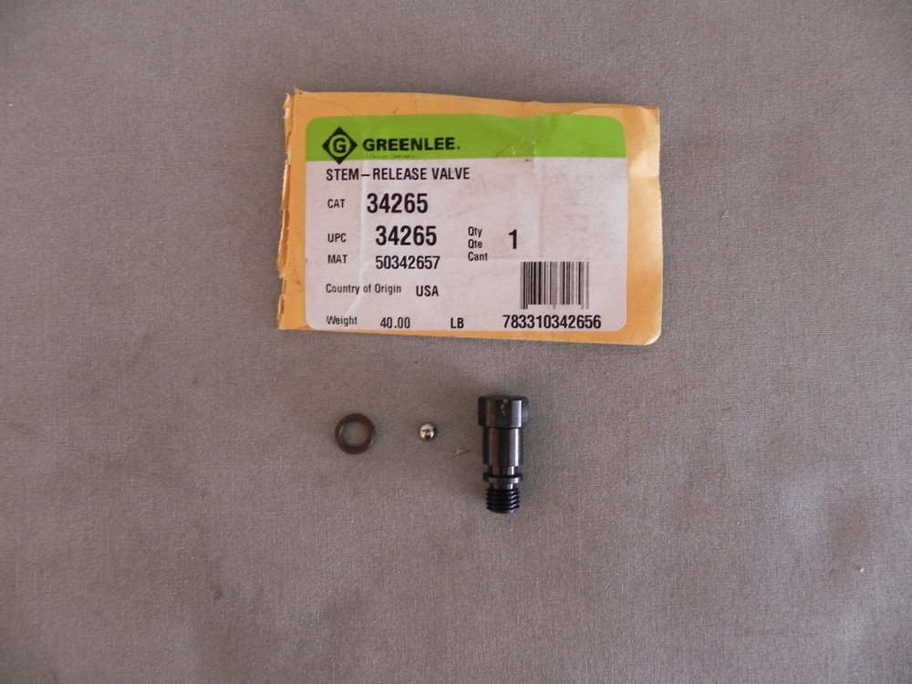 NEW Greenlee # 34265 Stem-release valve for use with 767 type ABM, 7804SB,7904SB