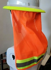 2 PC. FX SAFETY HARD HAT NECK SHIELD HELMET SUN SHADE HI VIS REFLECTIVE STRIPE
