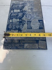 Vintage Metal Printing PlatesBEEF BUTCHER ADVERTISING NEWSPAPER PLATE