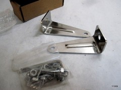 Light Bar Side Mounting Brackets Kit Heavy Duty Stainless Steel Side Silver