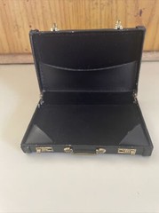 Mini Brief Case Business / Credit Card Holder dark Brown Leatherette 🔥NIB🔥gift