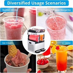 15L x 2 Tank Commercial Slushy Machine Margarita Smoothie Frozen Drink Maker