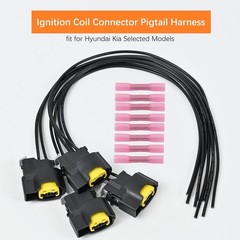 4Pcs Ignition Coil Connector Pigtail Plug Harness fit for Hyundai Accent Elantra