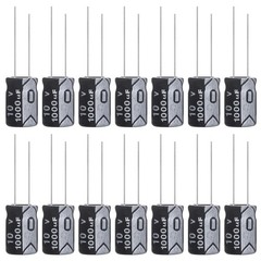1000uF 10V 8x12mm Electrolytic Capacitor 1000 UF MFD 10 Volt 0.32×0.47in Alum…