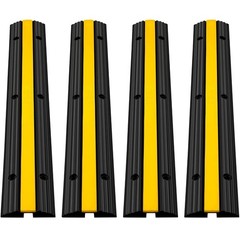 Rubber Cable Protector Ramp 4 Pack 1 Channel Speed Bump 40 in 18000 lbs