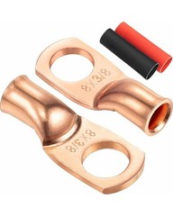 20 Pcs 8 Gauge UL Test Wire Lugs Stud Ring Terminals Gauge Wire Connectors
