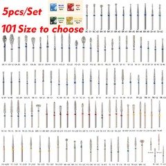 Dental Diamond Bur FG Round End Taper Football Flame Pear Coarse Fine High Speed