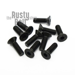 M3 x 10mm, Socket Flat Head Screws, 12.9 Steel, Black Oxide, Countersunk