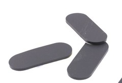 1″ x 2-1/2″ Peel & Stick Oval Silicone Feet for Benches, Fixtures & Equipment