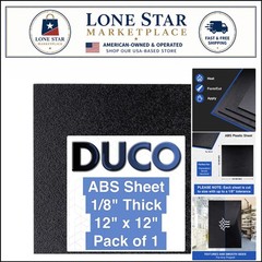 High-Quality Duco 1/8″ ABS Plastic Sheet – 12″ x 12″ for All Your DIY Adventures